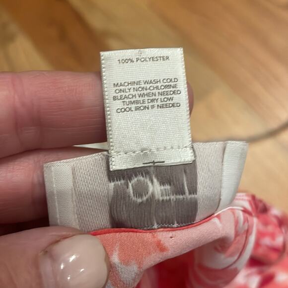 LOFT RUFFLE sleeveless PINK FLORAL blouse size XS - Picture 7 of 7